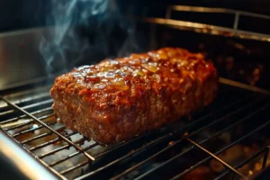 Smoked Meatloaf recipe in a smoker with glaze