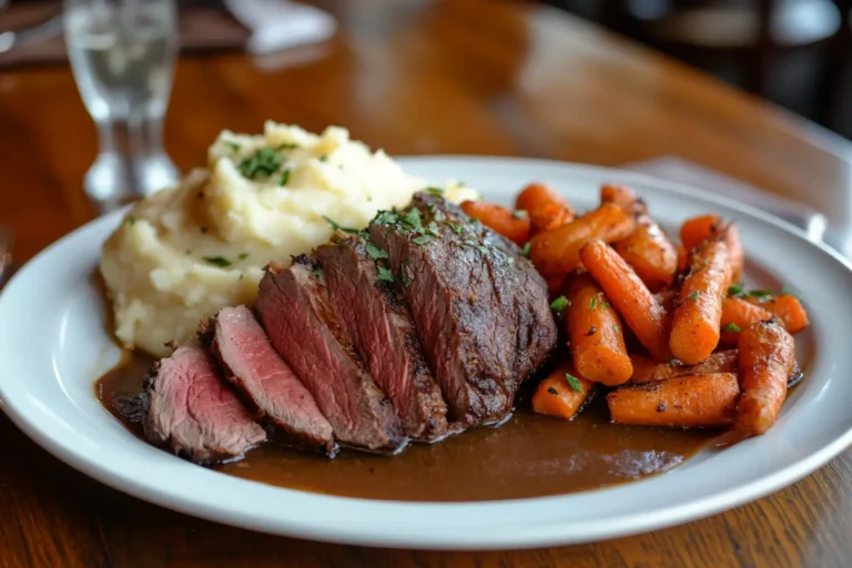 Venison roast recipe with mashed potatoes and carrots