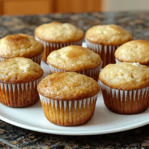 Delicious freshly baked cottage cheese muffins.